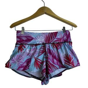 Women's Athletic Shorts with Tropical Print